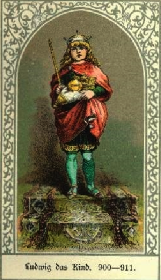 Louis IV de Germanie - Illustration de Die deutschen Kaiser de Max Barack -1888